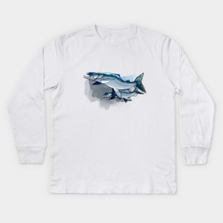 Salmon Salar Kids Long Sleeve T-Shirt